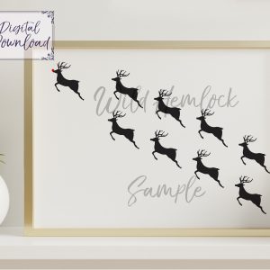 Rudolph the Red Nose Reindeer Minimalist Christmas Decor available at WildHemlock.com
