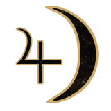 Jupiter & the Moon Symbol by Wild Hemlock. Learn more about astronomy at WildHemlock.Com