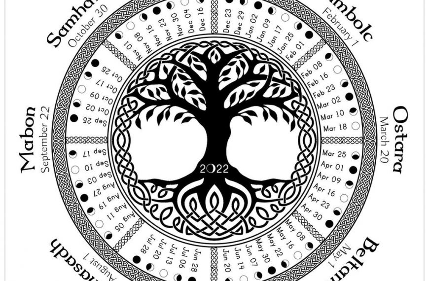 Celtic Wheel Of The Year Moon Phase Calendar 2022